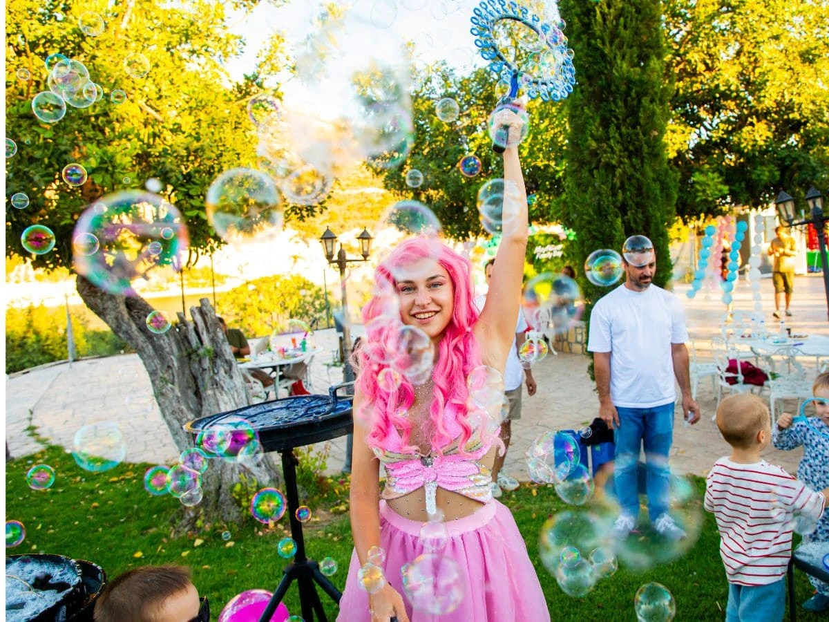 A birthday celebration in a park with CyprusShows