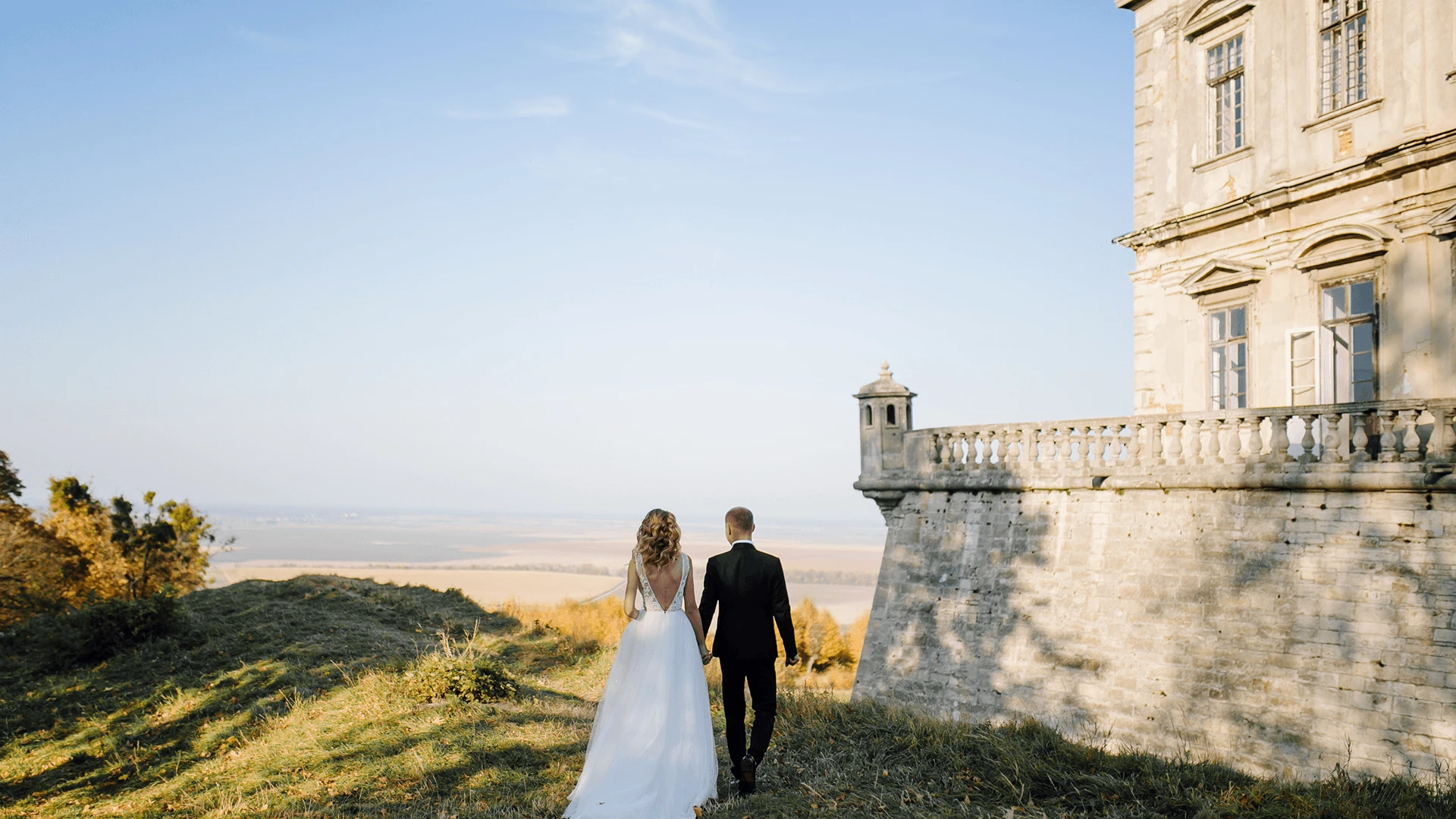 Premium outdoor wedding ceremony setup at a luxury cliffside villa in Cyprus
