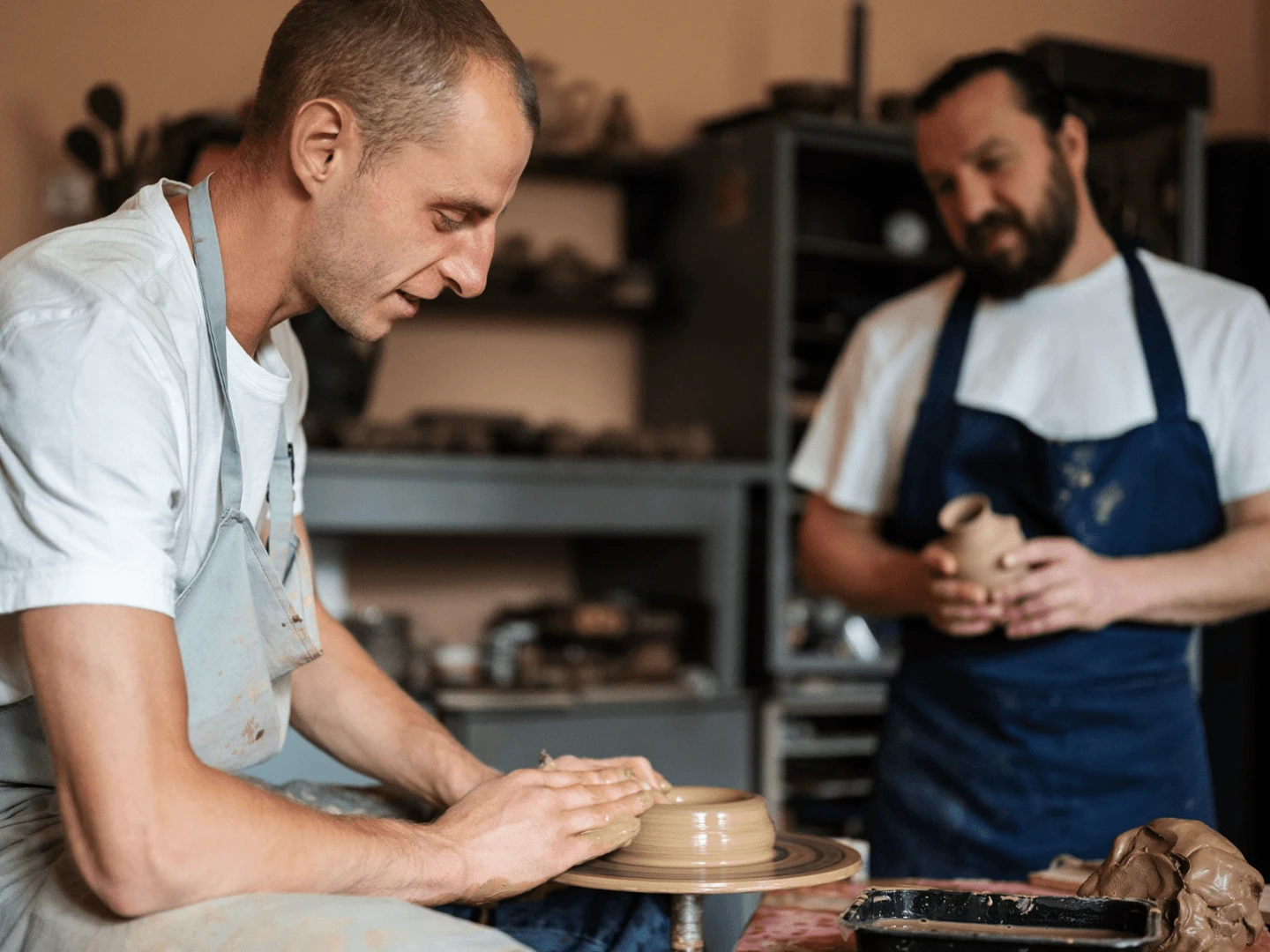 Local craft workshop as part of a corporate off-site session in Limassol, supporting island artisans.