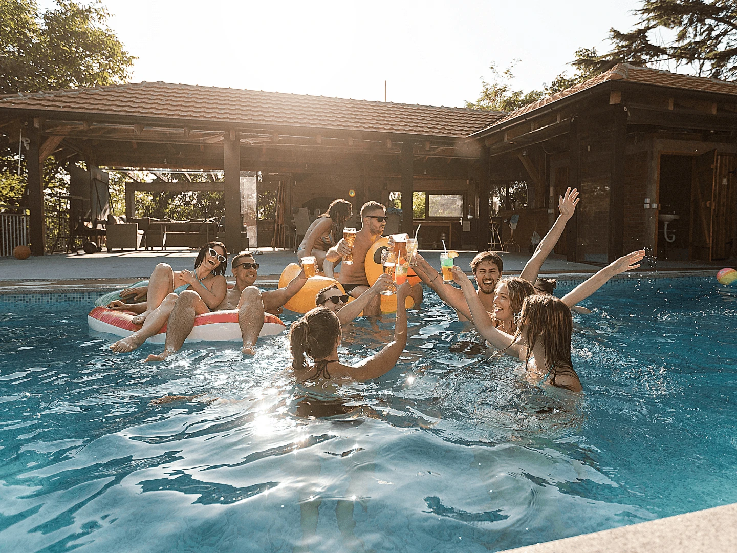 Private villa party with a pool in the hills above Limassol — a refined base for a stag or hen weekend.