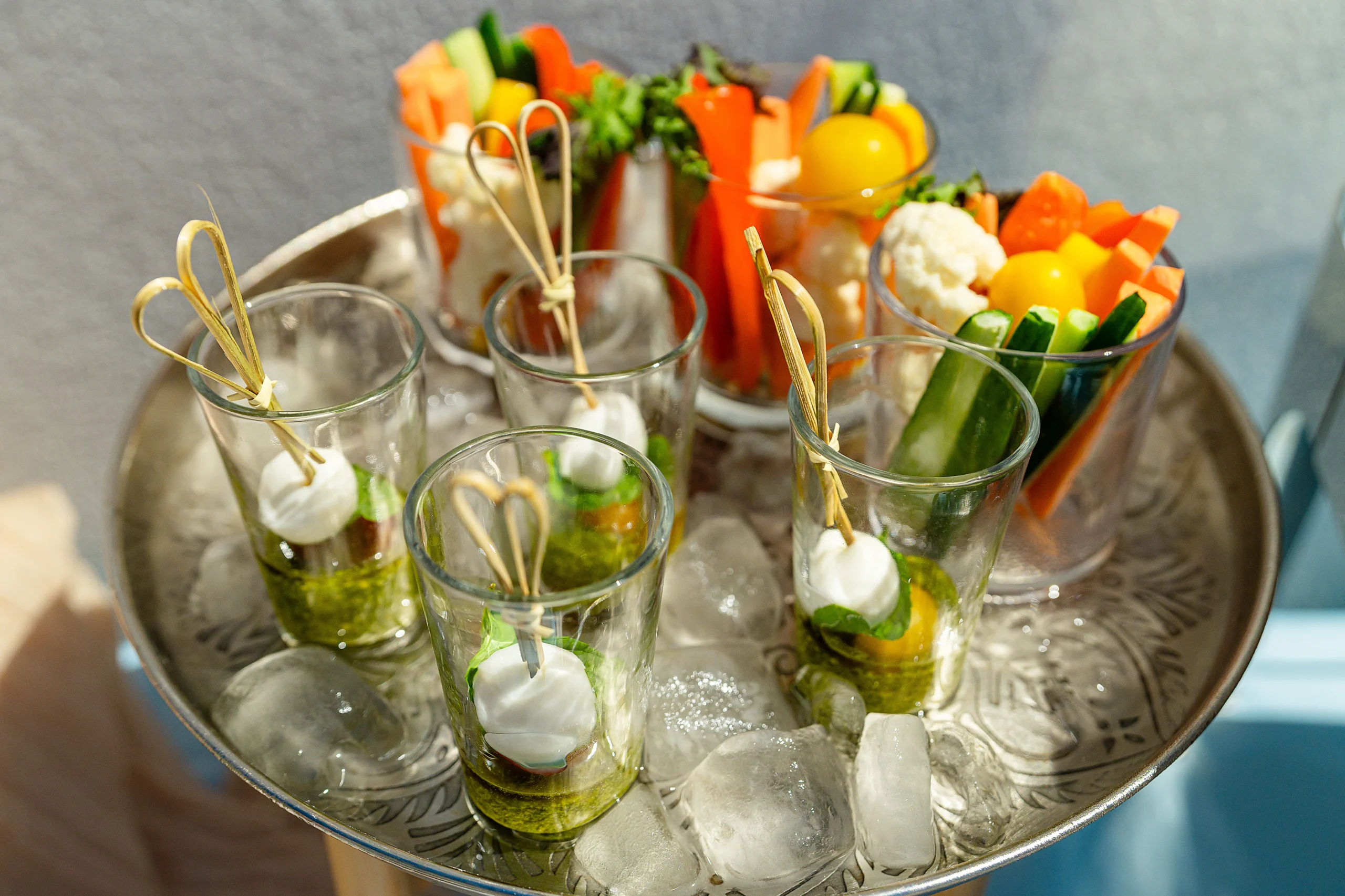 Canapés and light snacks at a family celebration